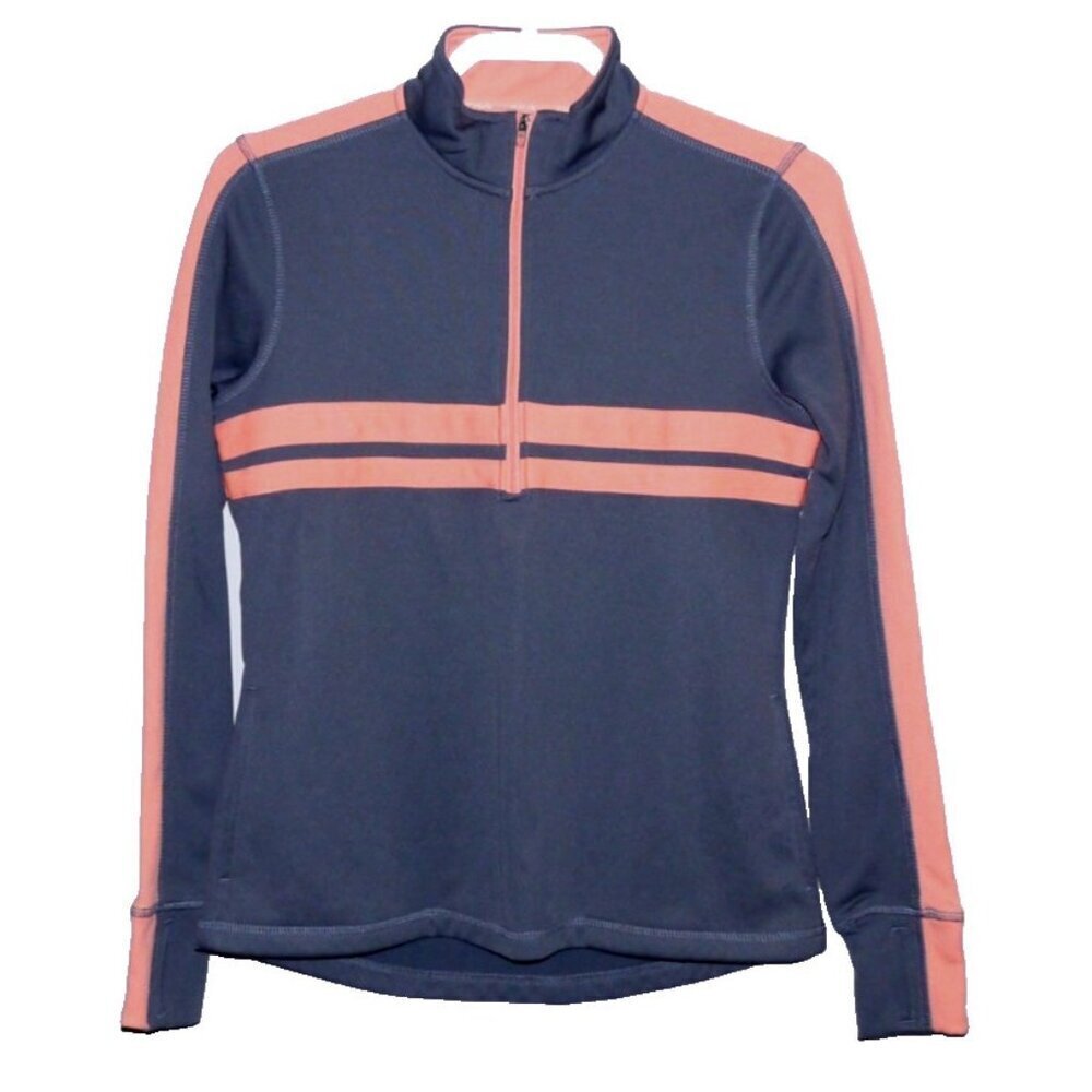 FILA gray & peach 100% polyester pull over fleece lined sweatshirt Women's S